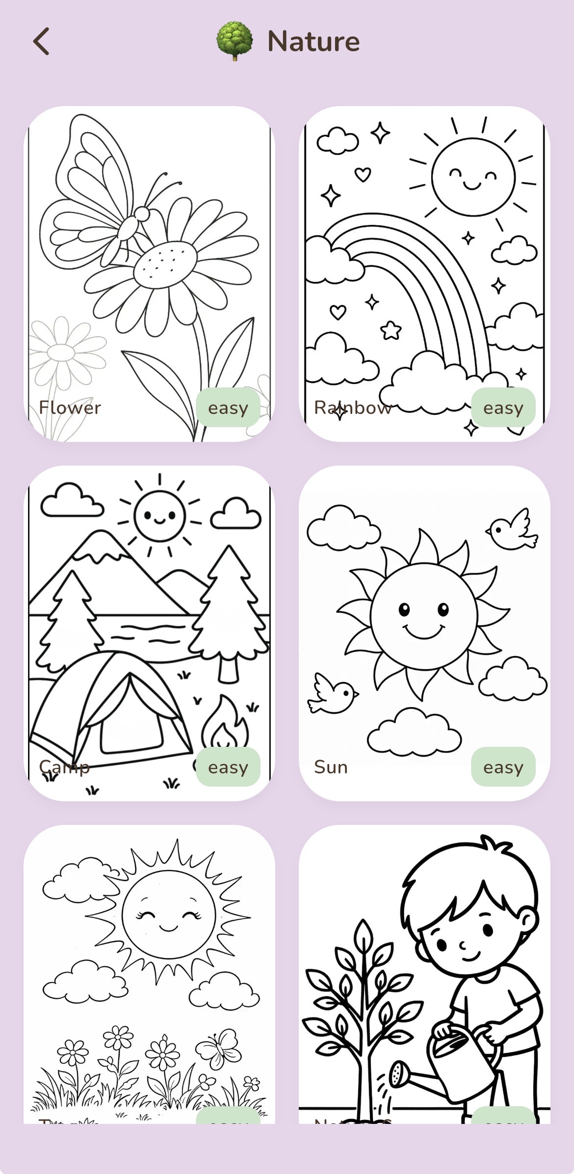 Colorise nature coloring pages
